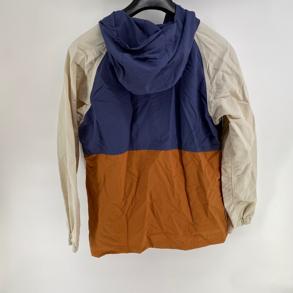 LL Bean Anorak Windbreaker Jacket Womens XL Multi Color Block Hooded Pullover - Picture 2 of 6